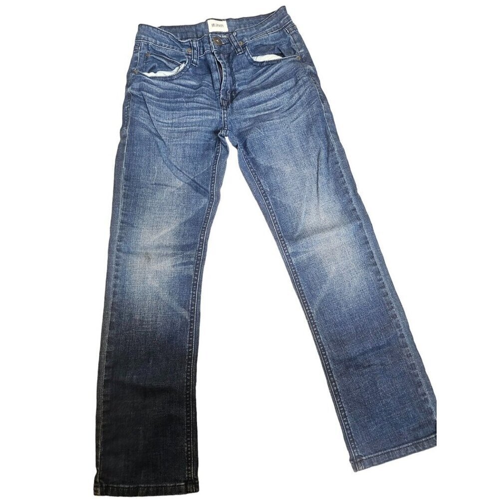 Hudson Girls Straight Jeans Size 8 Blue Strechy Denim Lian